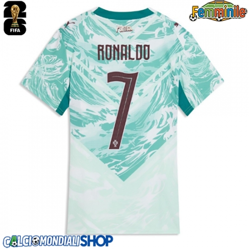 Maglie da calcio Portogallo Cristiano Ronaldo #7 Seconda Maglia Femminile Mondiali 2026  Manica Corta